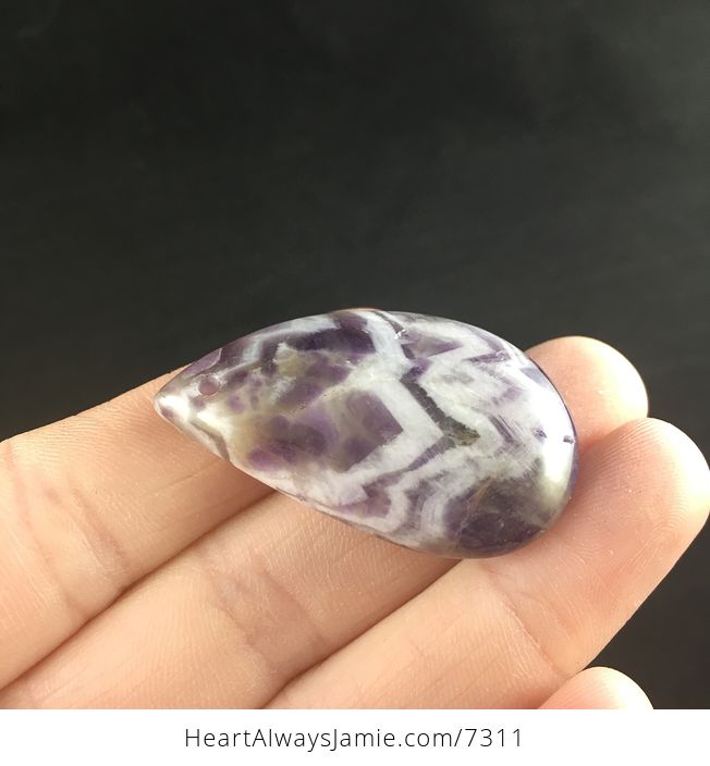 White and Purple Brazil Amethyst Stone Pendant Jewelry - #QYSljC2OpxI-4