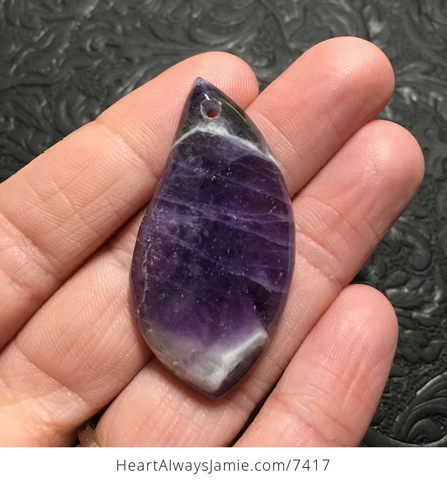 White and Purple Brazil Amethyst Stone Pendant Jewelry - #ia3PtgGxS3M-1