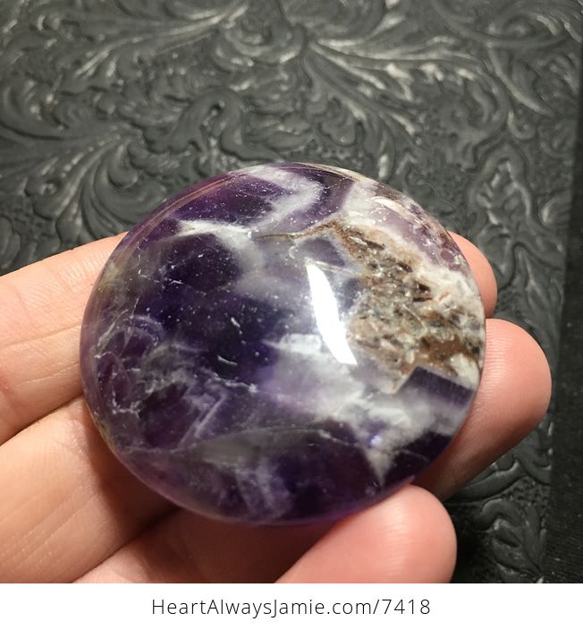 White and Purple Round Brazil Amethyst Stone Pendant Jewelry - #29D7bmvGmy0-2