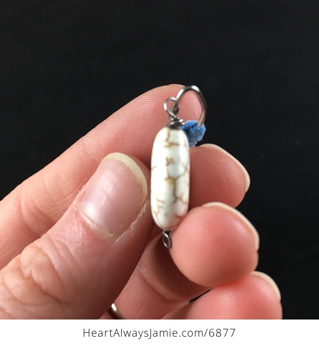 White Howlite Stone Jewelry Pendant Necklace - #41r6wEjZEzQ-3