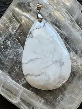 White Howlite Stone Pendant Jewelry #aB1ffUSGuxo