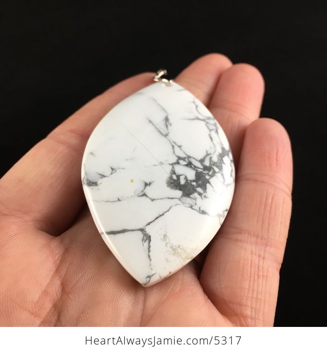 White Howlite Stone Pendant Jewelry - #2XGyOcrAgY8-2