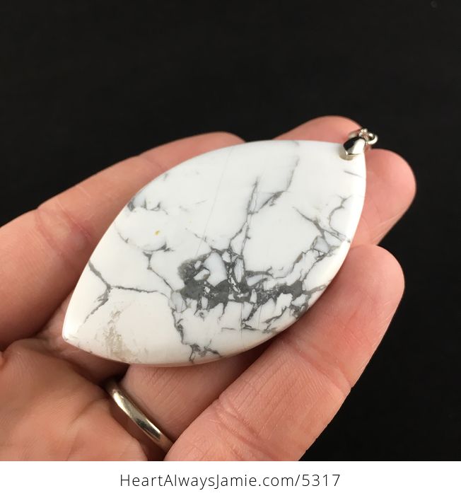 White Howlite Stone Pendant Jewelry - #2XGyOcrAgY8-3