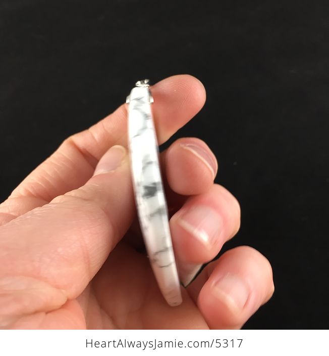 White Howlite Stone Pendant Jewelry - #2XGyOcrAgY8-5