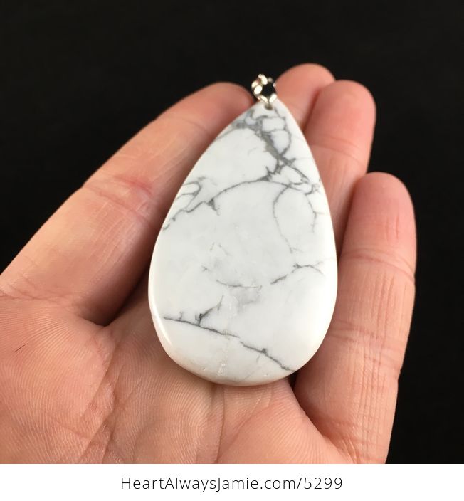 White Howlite Stone Pendant Jewelry - #2nIGeJuKl08-2