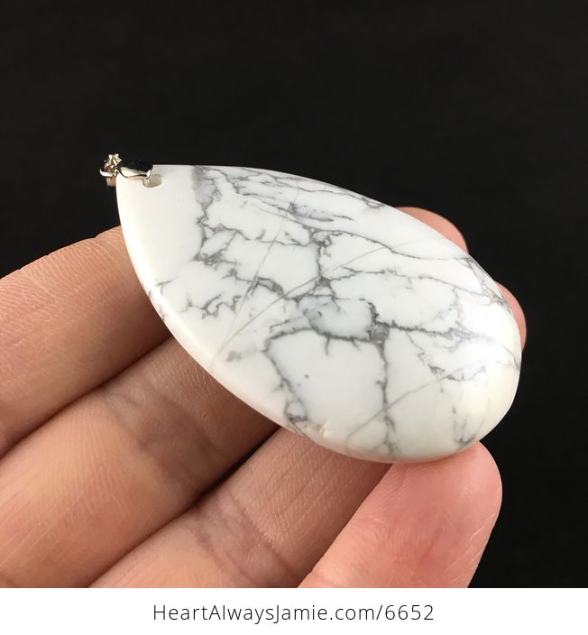 White Howlite Stone Pendant Jewelry - #7w2sSdmKgyo-4