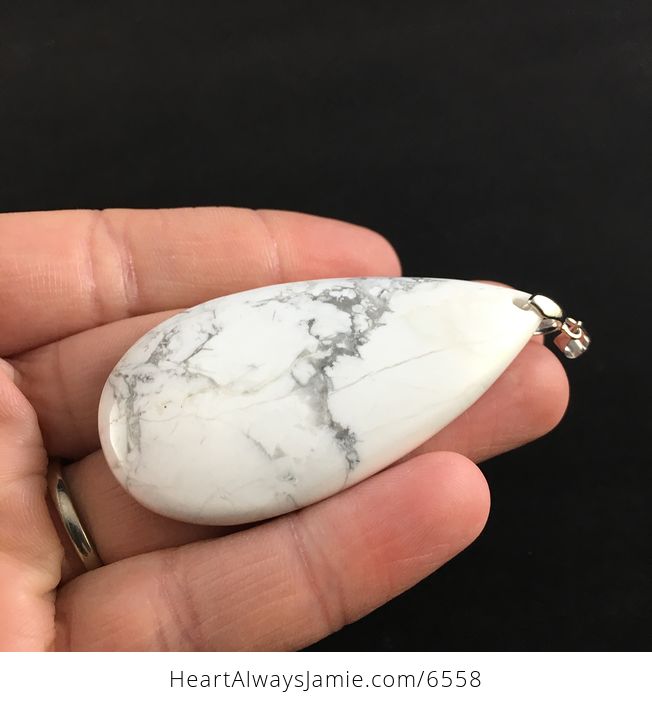 White Howlite Stone Pendant Jewelry - #WIxbm9AUuqc-3