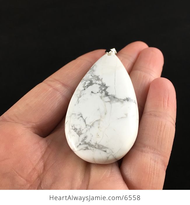 White Howlite Stone Pendant Jewelry - #WIxbm9AUuqc-2