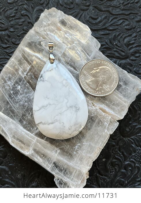 White Howlite Stone Pendant Jewelry - #aB1ffUSGuxo-6