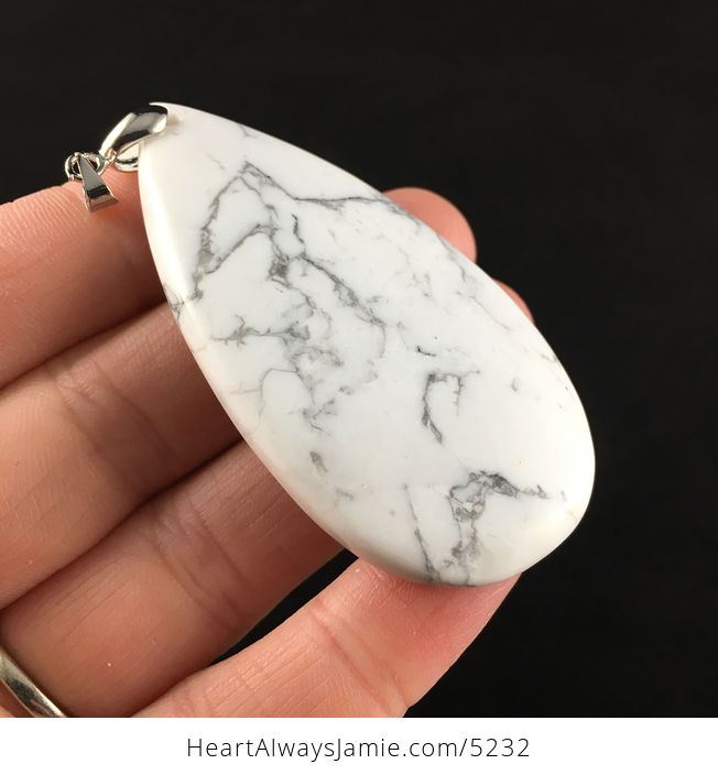 White Howlite Stone Pendant Jewelry - #umuFfyIV2bs-4