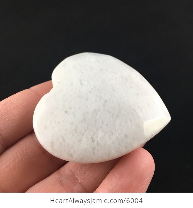 White Jade Stone Faceted Heart Shaped Cabochon - #lWFReL5sebs-8