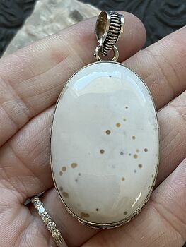 White Ocean Jasper Crystal Stone Jewelry Pendant #UYE3tPZRJG0