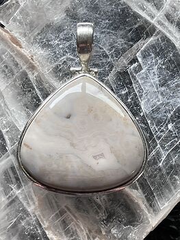 White Ocean Jasper Crystal Stone Jewelry Pendant #oF4rhUujE44