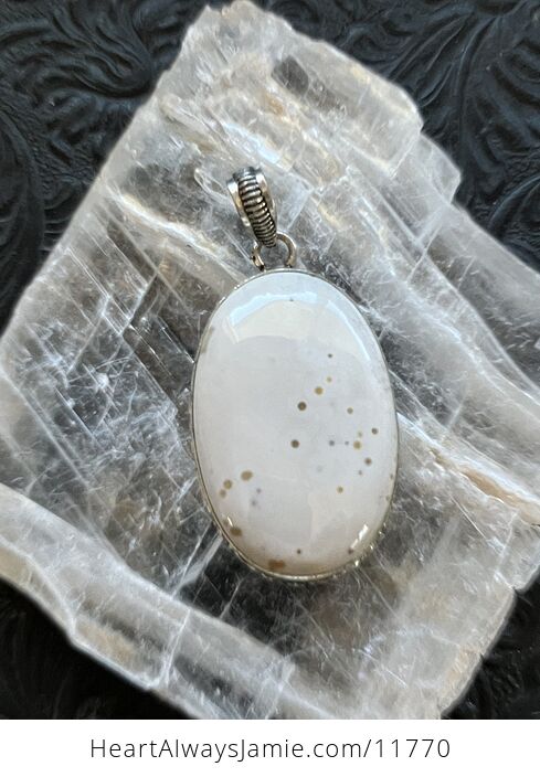 White Ocean Jasper Crystal Stone Jewelry Pendant - #UYE3tPZRJG0-2