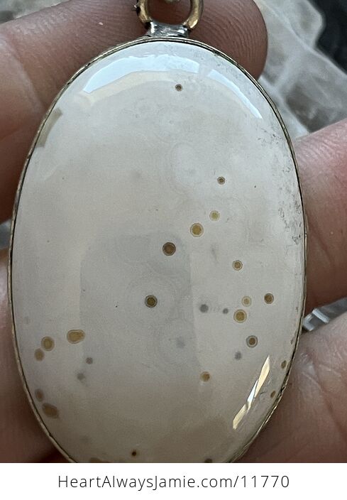 White Ocean Jasper Crystal Stone Jewelry Pendant - #UYE3tPZRJG0-8