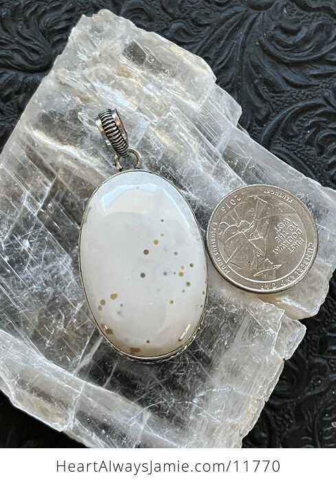White Ocean Jasper Crystal Stone Jewelry Pendant - #UYE3tPZRJG0-3