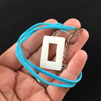 White Rectangular Cut out Shell Jewelry Pendant Necklace #rfYjIR3iRlE