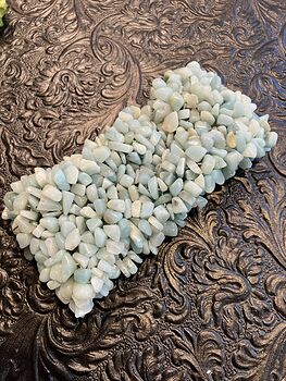 Wide Stretchy Natural Blue Amazonite Gemstone Crystal Jewelry Bracelet #lFFtOZIlKRo