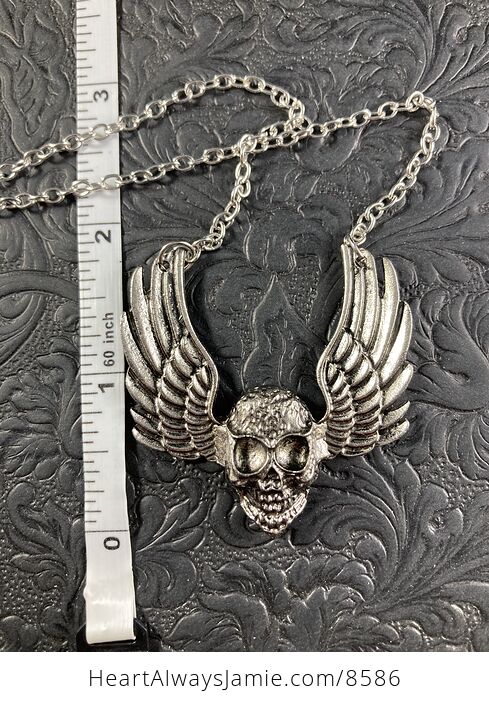 Winged Skull Necklace - #u5sPLOFJ4dw-4
