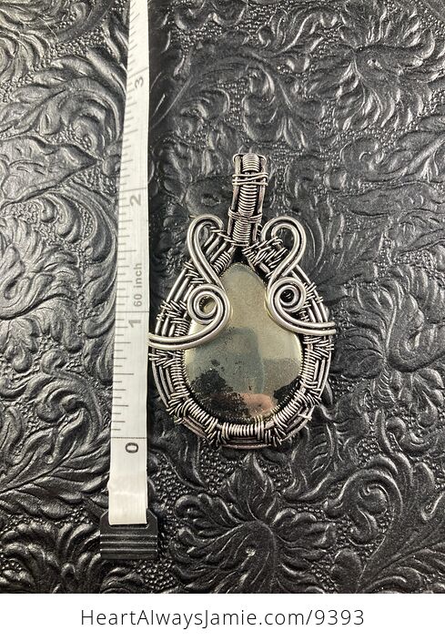 Wire Wrapped Apache Pyrite Crystal Stone Jewelry Pendant - #kxInZdhtmpM-2