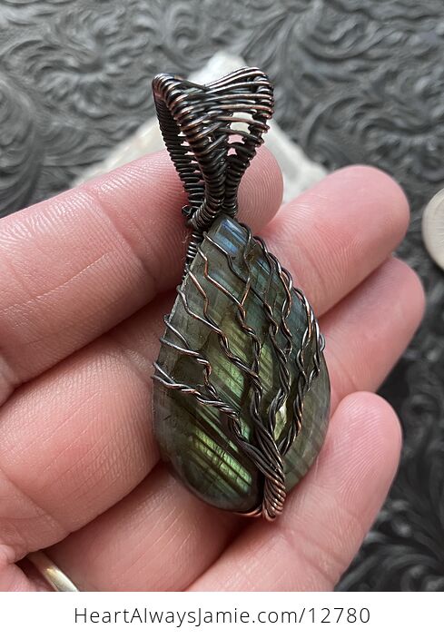 Wire Wrapped Labradorite Tree of Life Crystal Stone Jewelry Pendant - #ZFkle3r1Fws-9