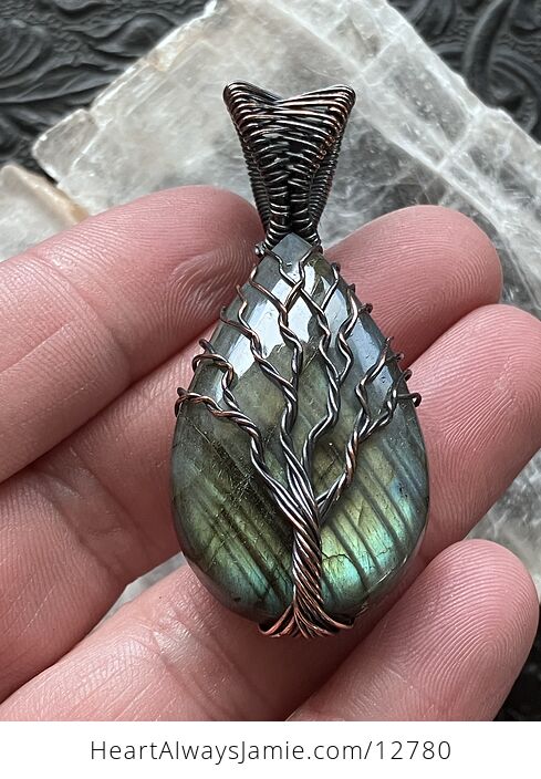 Wire Wrapped Labradorite Tree of Life Crystal Stone Jewelry Pendant - #ZFkle3r1Fws-2