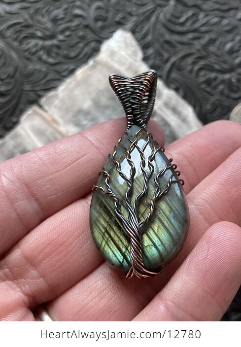 Wire Wrapped Labradorite Tree of Life Crystal Stone Jewelry Pendant - #ZFkle3r1Fws-10