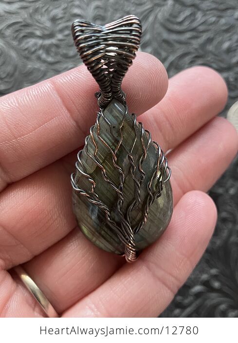 Wire Wrapped Labradorite Tree of Life Crystal Stone Jewelry Pendant - #ZFkle3r1Fws-8