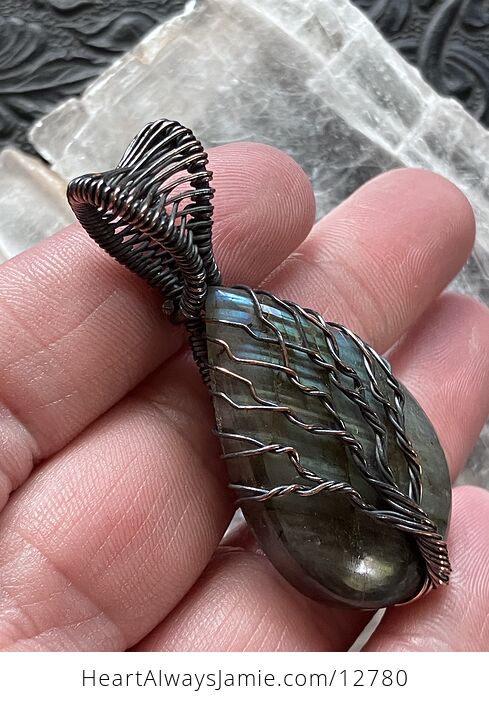 Wire Wrapped Labradorite Tree of Life Crystal Stone Jewelry Pendant - #ZFkle3r1Fws-4