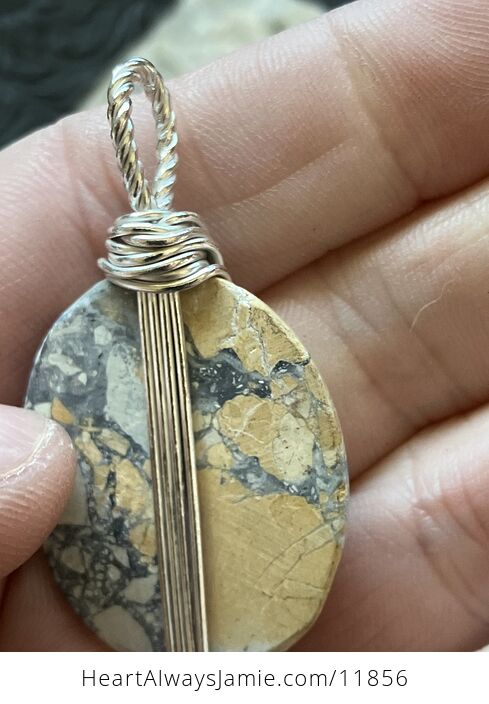 Wire Wrapped Maligano Jasper Crystal Stone Jewelry Pendant - #rOHlb8U9Jek-5