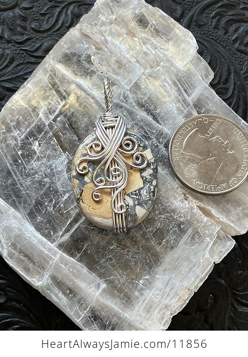Wire Wrapped Maligano Jasper Crystal Stone Jewelry Pendant - #rOHlb8U9Jek-7