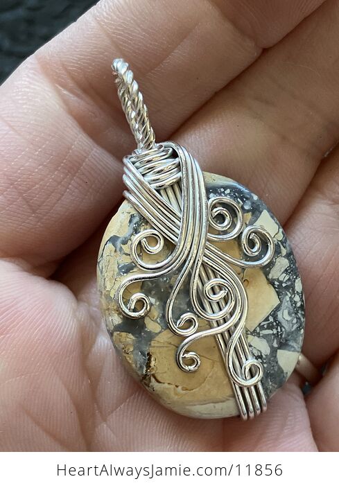 Wire Wrapped Maligano Jasper Crystal Stone Jewelry Pendant - #rOHlb8U9Jek-6