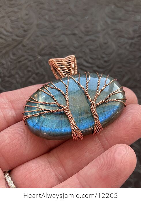 Wire Wrapped Tree of Life Labradorite Crystal Stone Jewelry Pendant - #F2QOSLFU5Kw-2