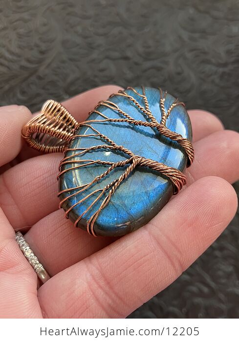 Wire Wrapped Tree of Life Labradorite Crystal Stone Jewelry Pendant - #F2QOSLFU5Kw-3