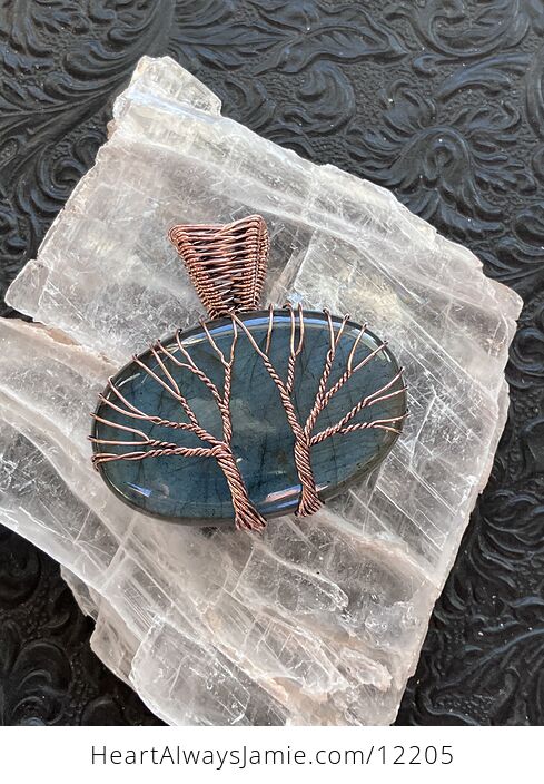 Wire Wrapped Tree of Life Labradorite Crystal Stone Jewelry Pendant - #F2QOSLFU5Kw-7