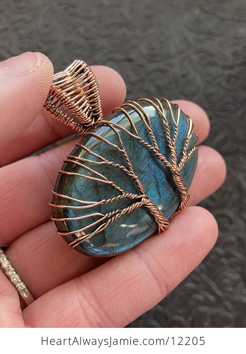 Wire Wrapped Tree of Life Labradorite Crystal Stone Jewelry Pendant - #F2QOSLFU5Kw-4