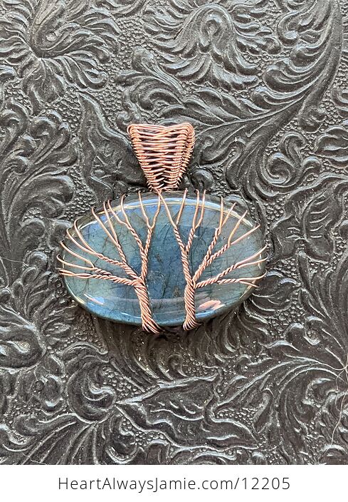 Wire Wrapped Tree of Life Labradorite Crystal Stone Jewelry Pendant - #F2QOSLFU5Kw-6