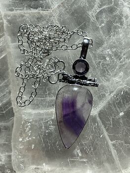 Witchy Amethyst Crystal Stone Jewelry Pendant Necklace #C2G8DefEhtI