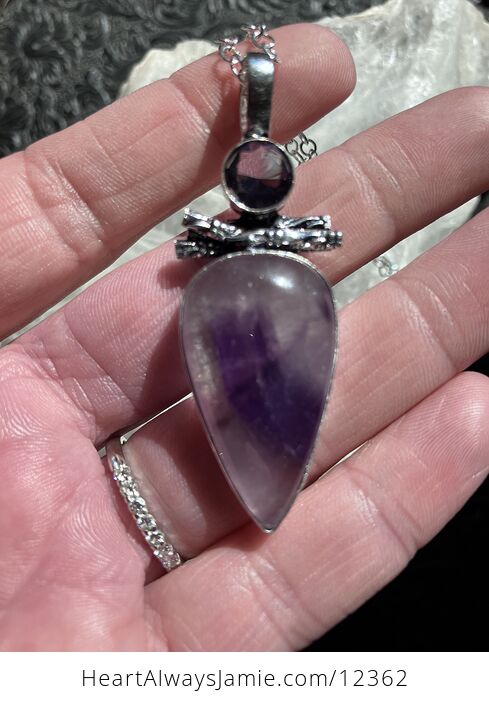 Witchy Amethyst Crystal Stone Jewelry Pendant Necklace - #C2G8DefEhtI-2