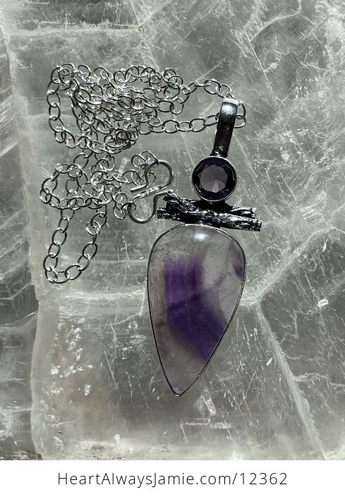 Witchy Amethyst Crystal Stone Jewelry Pendant Necklace - #C2G8DefEhtI-1