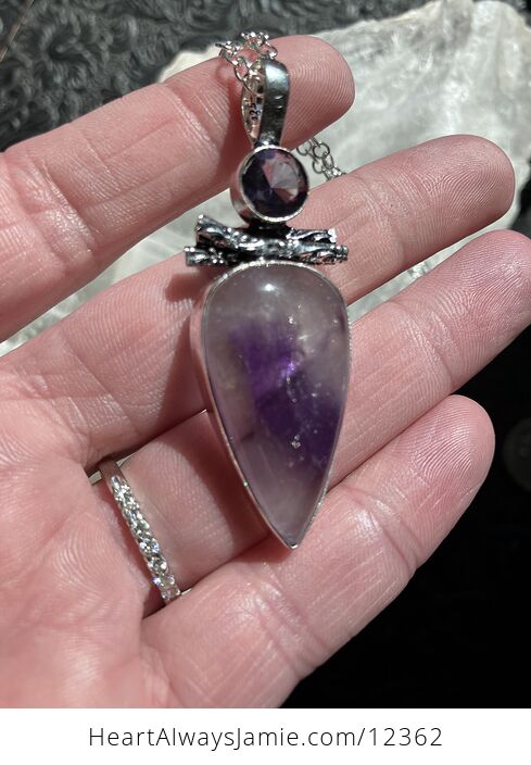 Witchy Amethyst Crystal Stone Jewelry Pendant Necklace - #C2G8DefEhtI-3