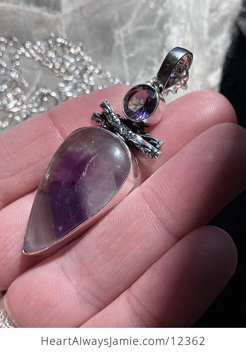 Witchy Amethyst Crystal Stone Jewelry Pendant Necklace - #C2G8DefEhtI-6