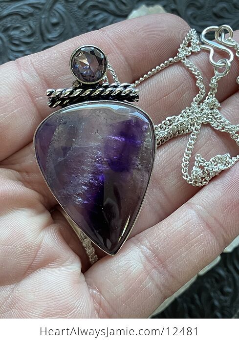 Witchy Amethyst Crystal Stone Jewelry Pendant Necklace - #USP9XKj3pKg-2