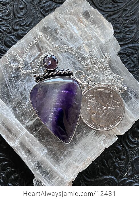 Witchy Amethyst Crystal Stone Jewelry Pendant Necklace - #USP9XKj3pKg-4