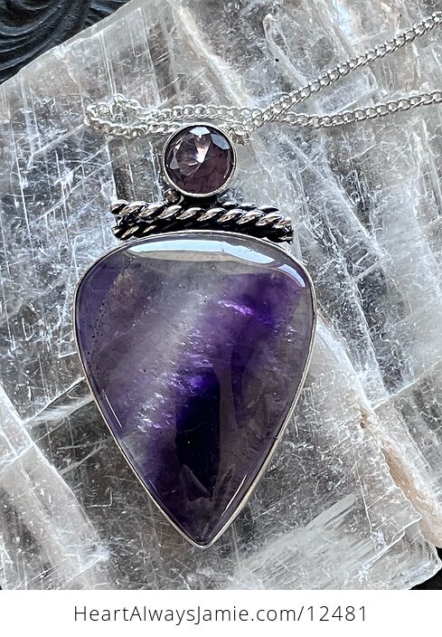 Witchy Amethyst Crystal Stone Jewelry Pendant Necklace - #USP9XKj3pKg-1