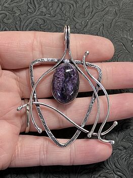 Witchy Charoite Pendant Stone Crystal Jewelry #NA0XZuov42c