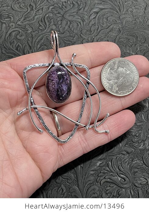 Witchy Charoite Pendant Stone Crystal Jewelry - #NA0XZuov42c-5