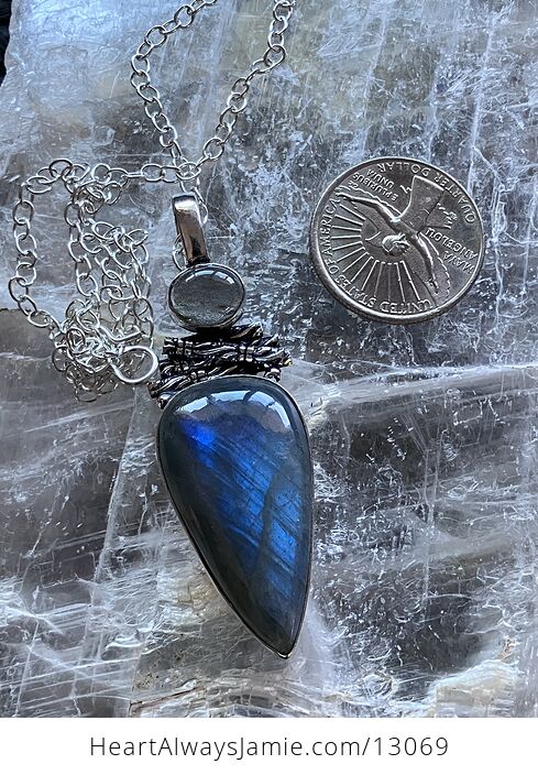 Witchy Labradorite Crystal Stone Jewelry Pendant Necklace - #y3nHZZUZuo8-2