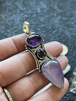 Witchy Purple Amethyst Pendant Stone Crystal Jewelry #Ggf6DFi8HXg