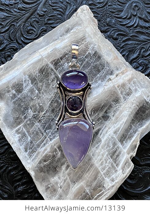 Witchy Purple Amethyst Pendant Stone Crystal Jewelry - #Ggf6DFi8HXg-5